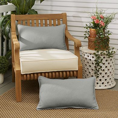 Sorra Home Indoor Outdoor 24 in. x 14 in. Corded Pillows 2-Piece Set
