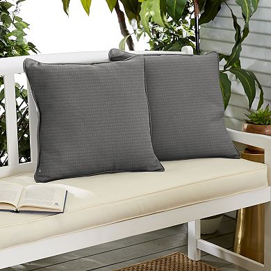 Sorra Home Indoor Outdoor 24 in. x 24 in. Corded Pillows 2-Piece Set