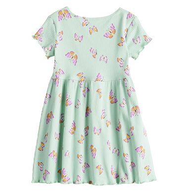 Baby & Toddler Girl Jumping Beans® Short Sleeve Rib Skater Dress