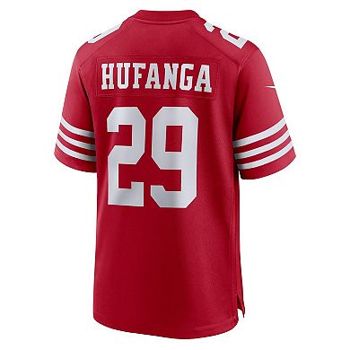 Men's Nike Talanoa Hufanga Scarlet San Francisco 49ers Game Player Jersey