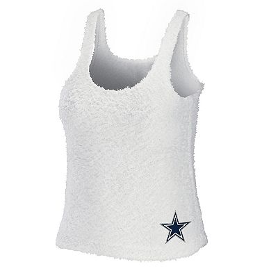 Women's WEAR by Erin Andrews Cream Dallas Cowboys Plus Size Cozy Scoop Neck Tank Top & Pants Set