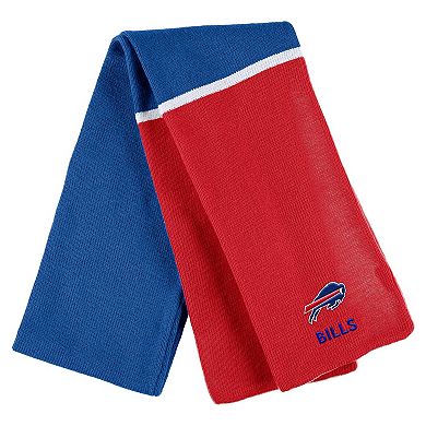 Women's WEAR by Erin Andrews Royal Buffalo Bills Colorblock Cuffed Knit Hat with Pom and Scarf Set