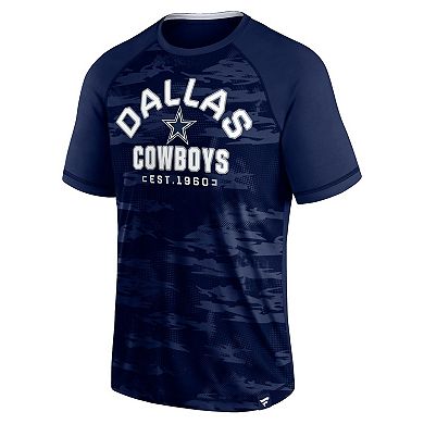 Men's Fanatics Branded Navy Dallas Cowboys Hail Mary Raglan T-Shirt