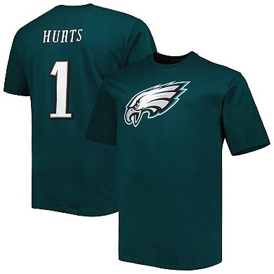 Men's Fanatics Branded Jalen Hurts Midnight Green Philadelphia Eagles Big & Tall Player Name & Number T-Shirt