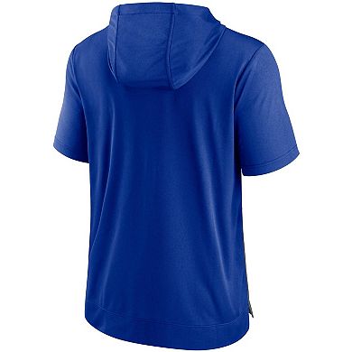 Men's Nike Heathered Charcoal/Royal Buffalo Bills Performance Hoodie T-Shirt