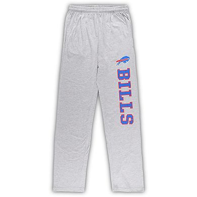 Men's Concepts Sport Royal/Heather Gray Buffalo Bills Big & Tall T-Shirt & Pants Sleep Set