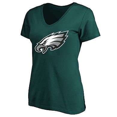 Women's Fanatics Branded Jalen Hurts Midnight Green Philadelphia Eagles Plus Size Player Name & Number V-Neck T-Shirt