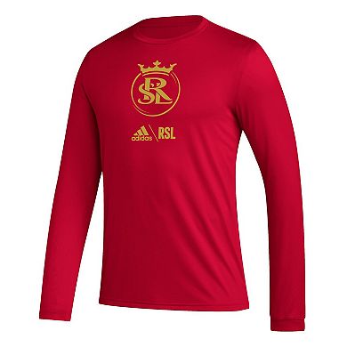 Men's adidas Red Real Salt Lake Icon Long Sleeve T-Shirt