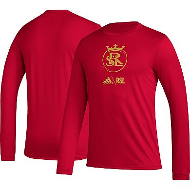 Men's adidas Red Real Salt Lake Icon Long Sleeve T-Shirt