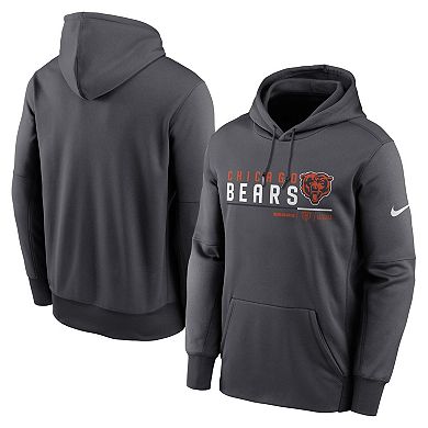 Men's Nike Anthracite Chicago Bears Prime Logo Name Split Pullover Hoodie