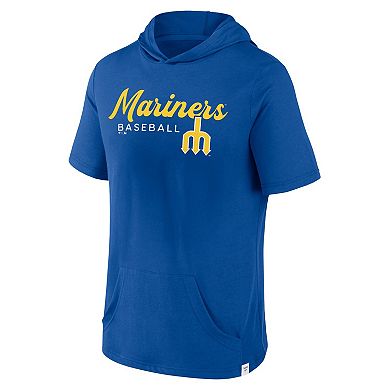 Men's Fanatics Branded Royal Seattle Mariners Offensive Strategy Short Sleeve Pullover Hoodie