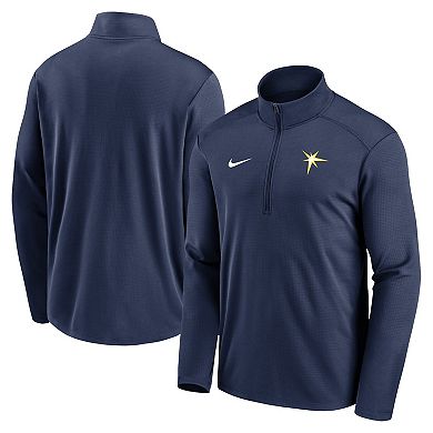 Men's Nike Navy Tampa Bay Rays Agility Pacer Performance Half-Zip Top