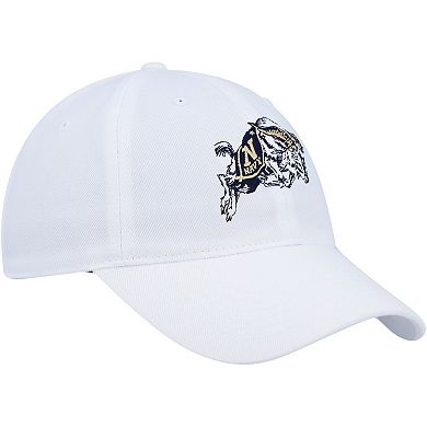 Men's Under Armour White Navy Midshipmen Classic Adjustable Hat