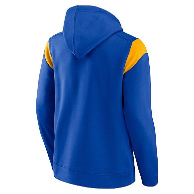 Men's Fanatics Branded Royal Los Angeles Rams Call The Shot Pullover Hoodie