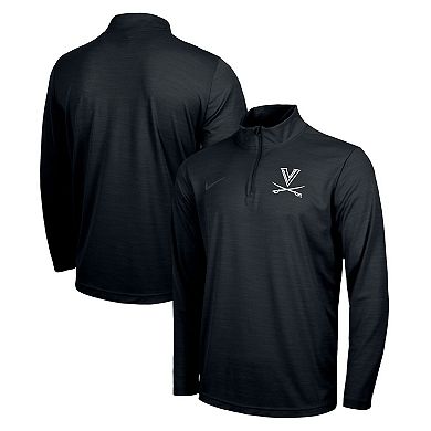 Men's Nike Black Virginia Cavaliers Dark Mode Intensity Logo Quarter-Zip Performance Jacket