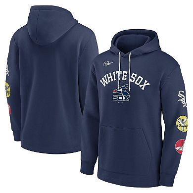 Men's Nike Navy Chicago White Sox Rewind Lefty Pullover Hoodie