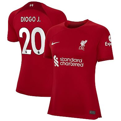 Women's Nike Diogo Jota Red Liverpool 2022/23 Home Breathe Stadium Replica Player Jersey