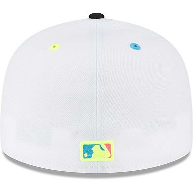 Men's New Era White Chicago White Sox Neon Eye 59FIFTY Fitted Hat