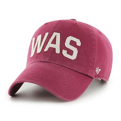 Women's '47 Burgundy Washington Commanders Finley Clean Up Adjustable Hat