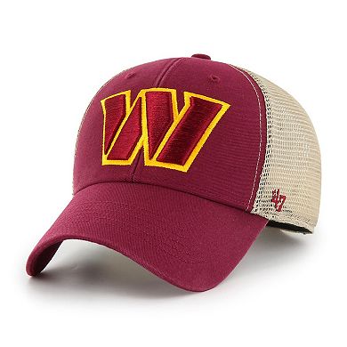 Men's '47 Burgundy/Natural Washington Commanders Flagship MVP Snapback Hat