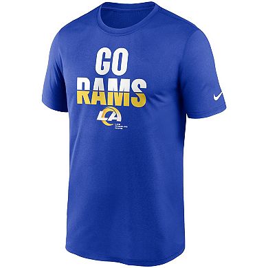 Men's Nike Royal Los Angeles Rams Logo Legend Local Phrase Performance T-Shirt