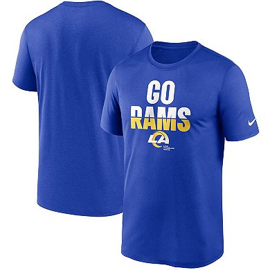 Men's Nike Royal Los Angeles Rams Logo Legend Local Phrase Performance T-Shirt