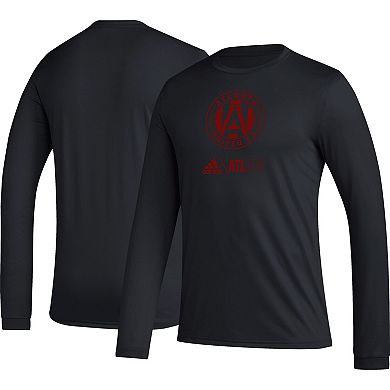 Men's adidas Black Atlanta United FC Icon Long Sleeve T-Shirt
