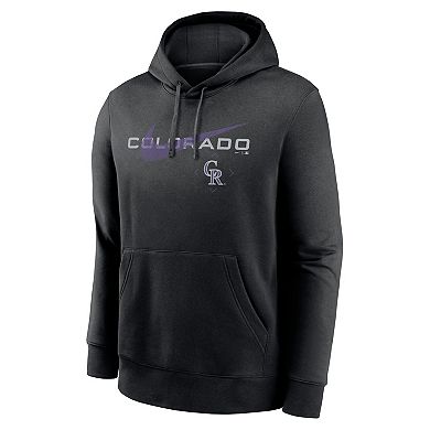 Men's Nike Black Colorado Rockies Swoosh NeighborHOOD Pullover Hoodie