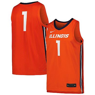 Men's Nike Orange Illinois Fighting Illini Replica Basketball Jersey