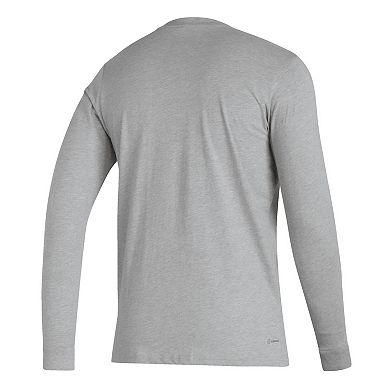 Men's adidas Heather Gray Austin FC Icon Long Sleeve T-Shirt