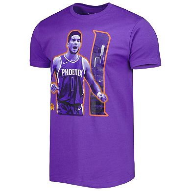 Unisex Stadium Essentials Devin Booker Purple Phoenix Suns Player Skyline T-Shirt