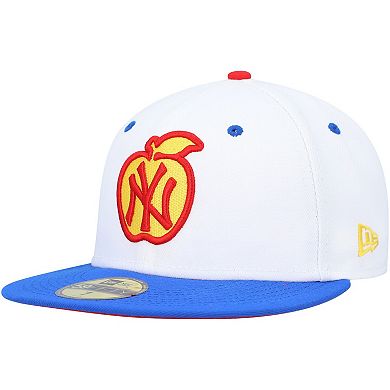 Men's New Era White/Royal New York Yankees 100th Anniversary Cherry Lolli 59FIFTY Fitted Hat