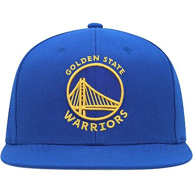 Men's Mitchell & Ness Royal Golden State Warriors Side Core 2.0 Snapback Hat