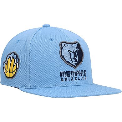 Men's Mitchell & Ness Light Blue Memphis Grizzlies Side Core 2.0 Snapback Hat