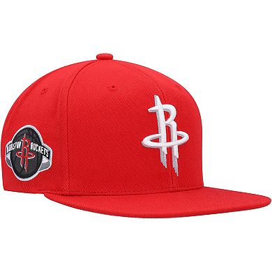 Men's Mitchell & Ness Red Houston Rockets Side Core 2.0 Snapback Hat