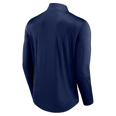 Men's Fanatics Branded Navy Columbus Blue Jackets Tough Minded Quarter-Zip Top