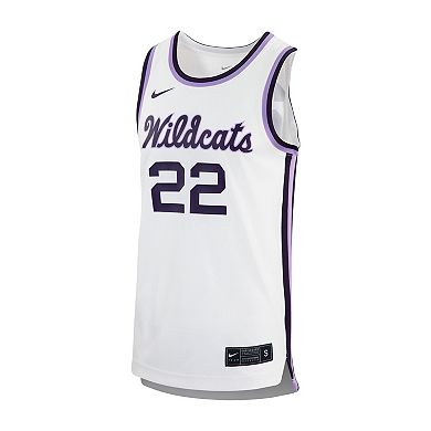 Men's Nike #22 White Kansas State Wildcats Replica Basketball Jersey