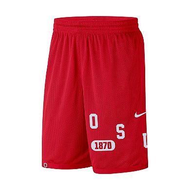 Men's Nike Scarlet Ohio State Buckeyes Wordmark Performance Shorts