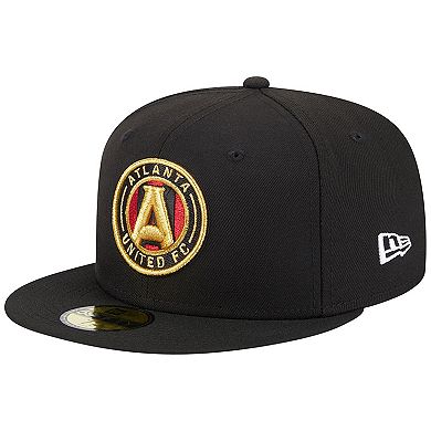 Men's New Era Black Atlanta United FC Patch 59FIFTY Fitted Hat