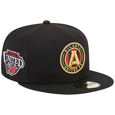 Men's New Era Black Atlanta United FC Patch 59FIFTY Fitted Hat