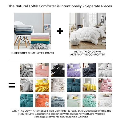 Natural Loft® Oversized Comforter - Silver Pink