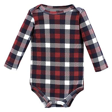 Hudson Baby Unisex Baby Cotton Long-Sleeve Bodysuits, Moosing Around