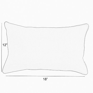 Sorra Home Outdoor/Indoor Corded Pillow 2-Piece Set - 18 x 12