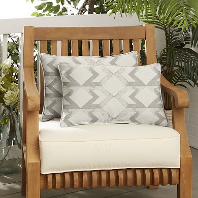 Sorra Home Outdoor/Indoor Corded Pillow 2-Piece Set - 18 x 12