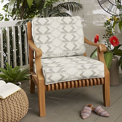 Sorra Home Indoor Outdoor Corded 25 in. x 25 in. Deep Seating Cushion Set 