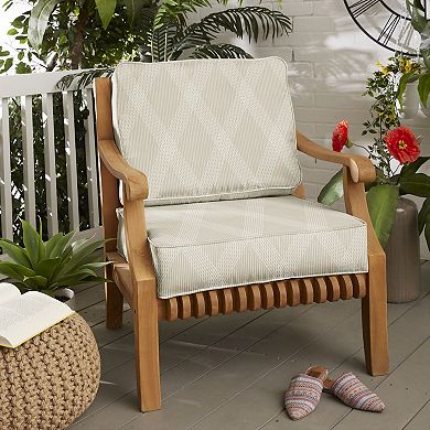 Sorra Home Indoor Outdoor Corded 27 in. x 23 in. Deep Seating Cushion Set