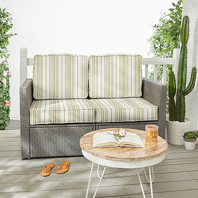 Sorra Home Outdoor/Indoor 22.5 in. x 22.5 in. Deep Seating Loveseat Cushion Set