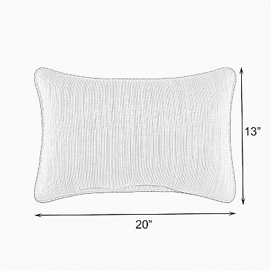 Sorra Home Outdoor/Indoor Knife Edge Pillow 2-piece Set - 20 x 13