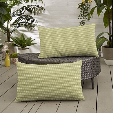 Sorra Home Outdoor/Indoor Knife Edge Pillow 2-piece Set - 20 x 13