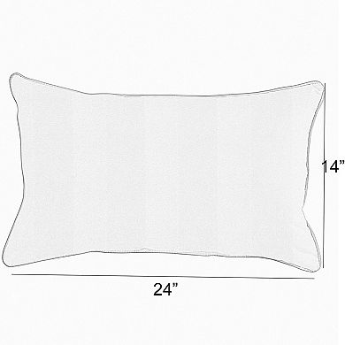 Sorra Home Outdoor/Indoor Knife Edge Pillow 2-piece Set - 24 x 14